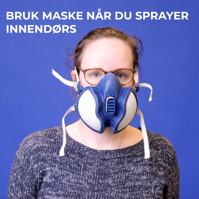 Person med støvmaske