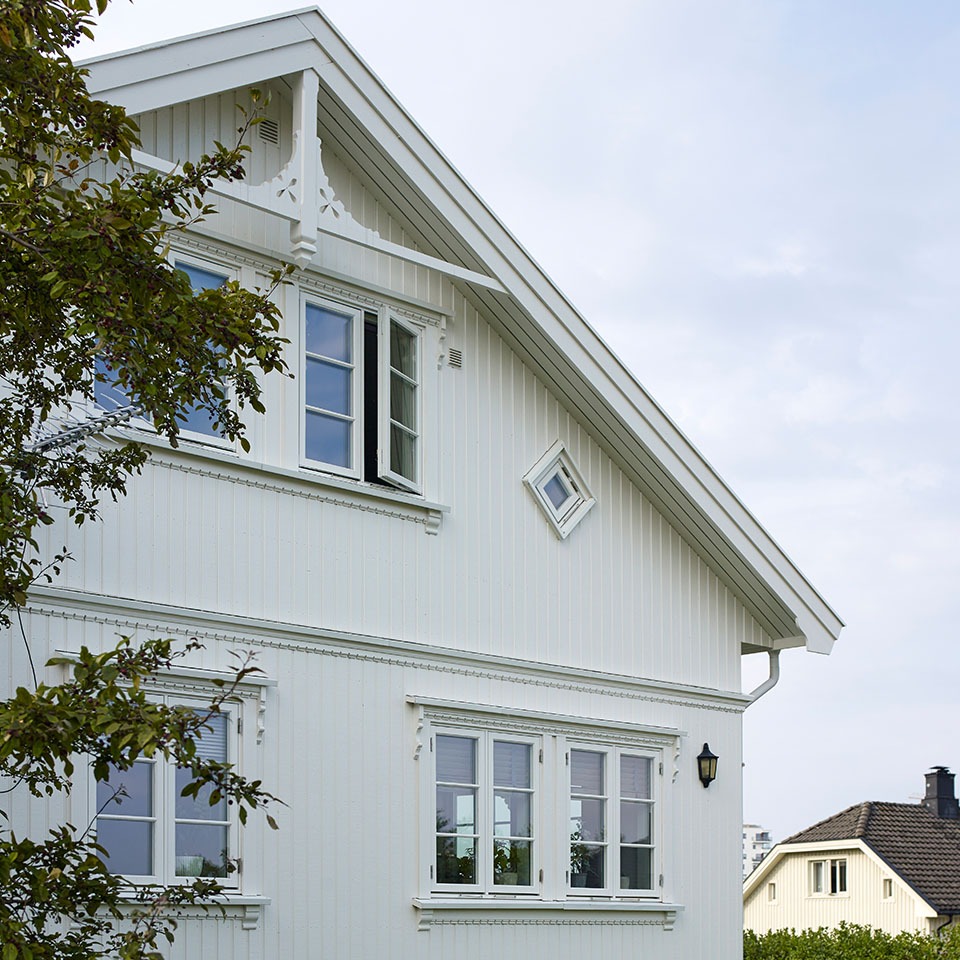 Hvite fasadefarger