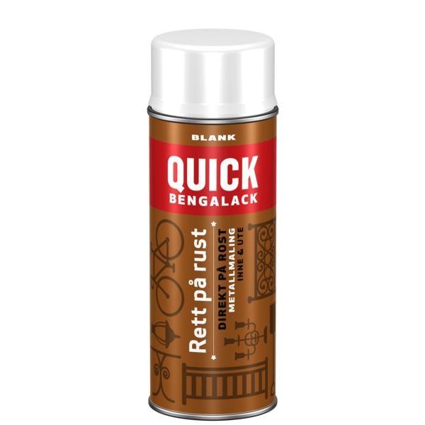 Scanox Quick Bengalack Rett På Rust Spray Hvit Blank