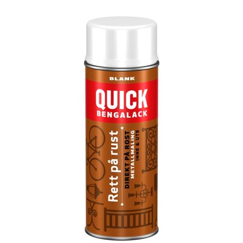 Scanox Quick Bengalack Rett På Rust Spray Hvit Blank