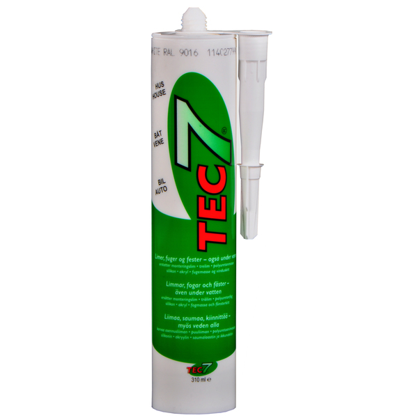 Novatech Tec7 Lim / Tett / Fugemasse Hvit 310 ml