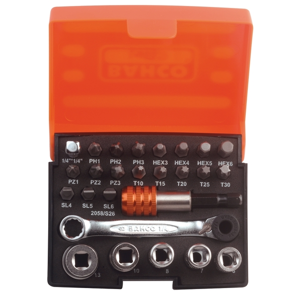 Bahco Skrallesett Bits 2058/S26