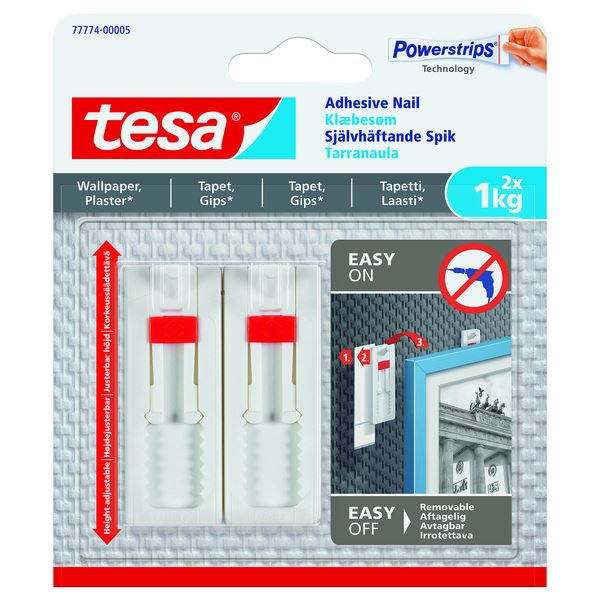 Tesa Limspiker Til Tapet Justerbar 2 stk - 1 kg