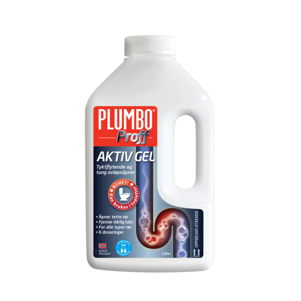 Plumbo Proff Aktiv Gel Avløpsåpner 1200 gr