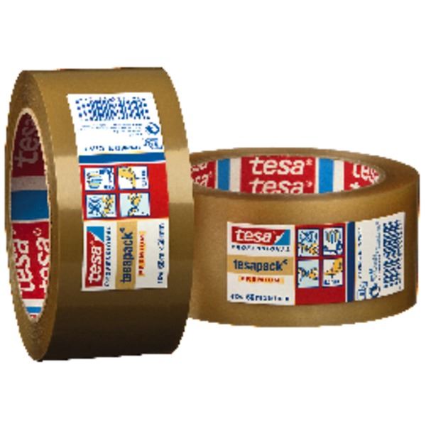 Tesa Embalasjetape Brun PVC 50 mm x 66 m
