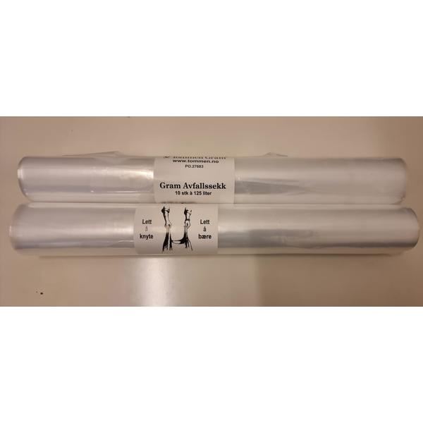 Avfallssekk M/Knyting - 125 l