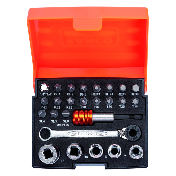 Bahco Skrallesett Bits 2058/S26