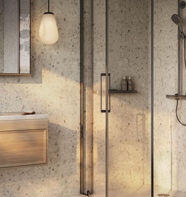 Tarkett Aquarelle Brecciastone Beige Våtromsvegg 2 m