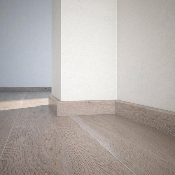 Saga Fotlist Glatt Eik Grå 16x60x220mm