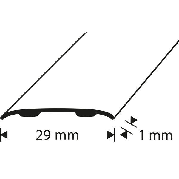 D-profile Overgangslist 30mm Gull