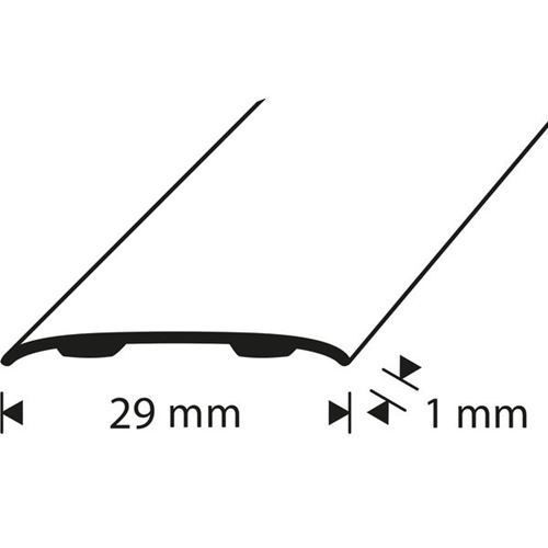 D-profile Overgangslist 30mm Gull