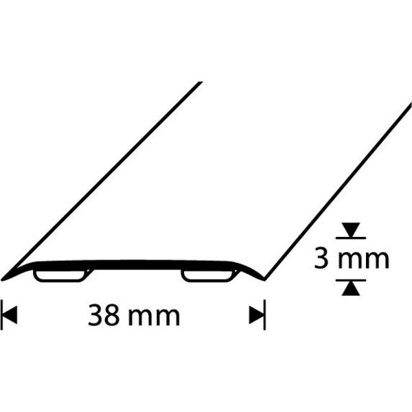 D-profile Skjøtelist Milky Oak 2m