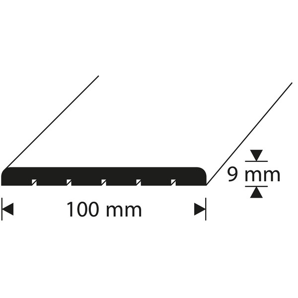 D-profile Terskel 100X9mm Eik 1m