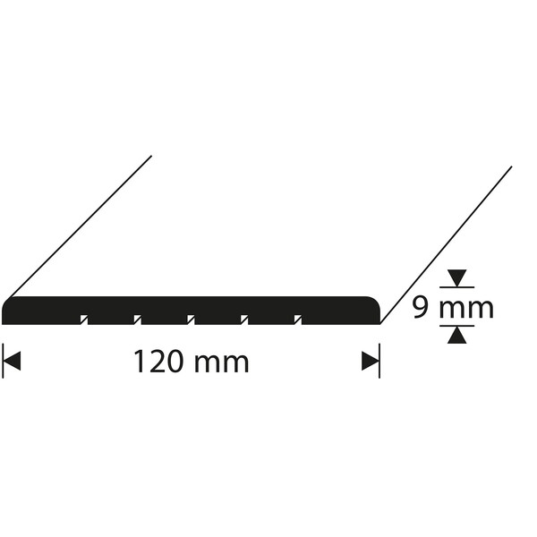 D-profile Terskel 120X9mm Eik 2m