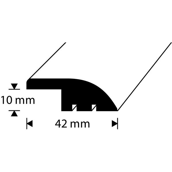 D-profile Nivålist 10X42mm Eik 1m