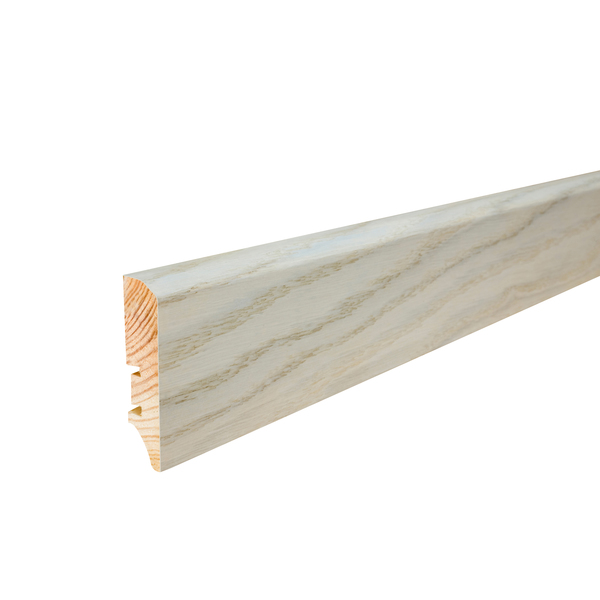 Saga Fotlist Glatt Eik Grå 16x60x220mm