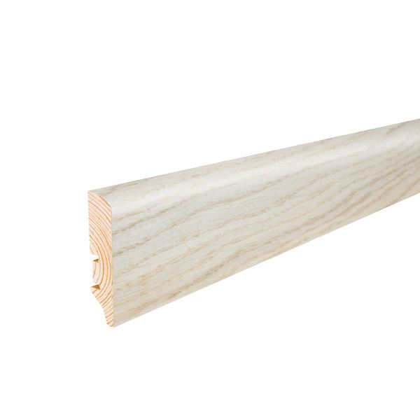 Saga Fotlist Glatt Eik Pearl/Cream 16x60x2200mm