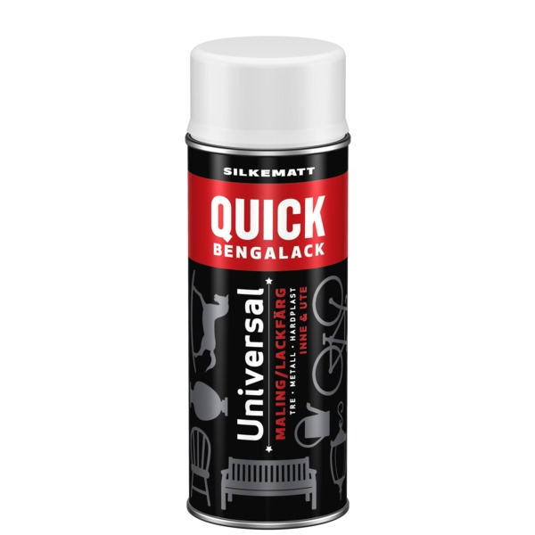 Scanox Quick Bengalack Spray Hvit Silkematt