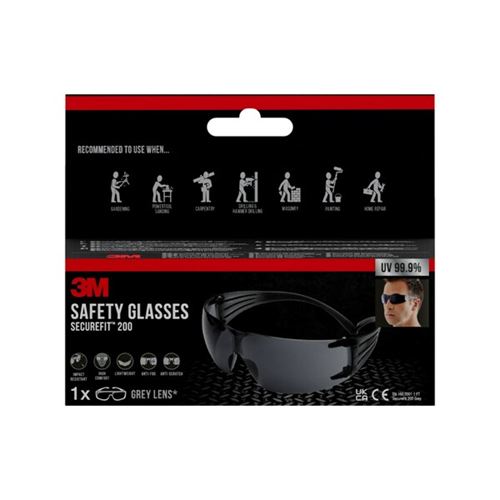 3M Vernebrille Securefit Mørk