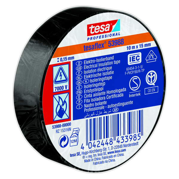 Tesa Elektrotape Sort 15 mm x 10 m
