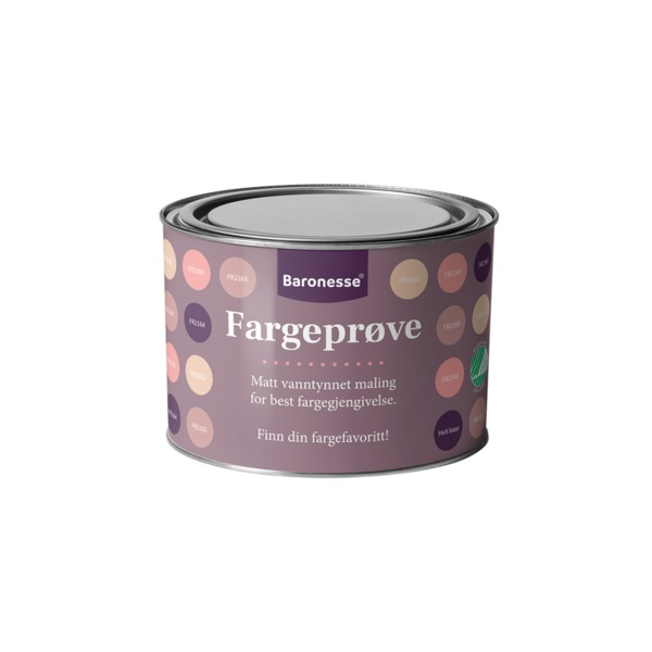 Baronesse Matt Fargeprøve 0,5 l - Hvit base