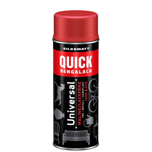 Scanox Quick Bengalack Spray Varm Korallrød Silkematt