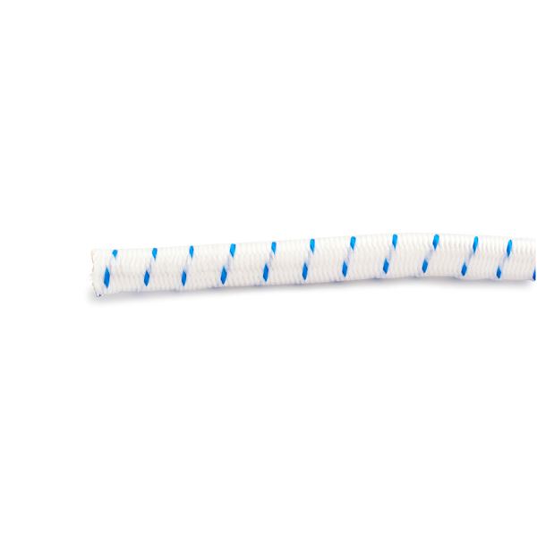 Habo Tau Elastisk - 6mm Hvit/Blå 10m