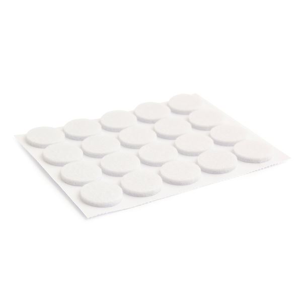 Habo Gulvbeskyttelse Filt 106 - Ø17 mm Hvit